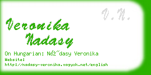 veronika nadasy business card